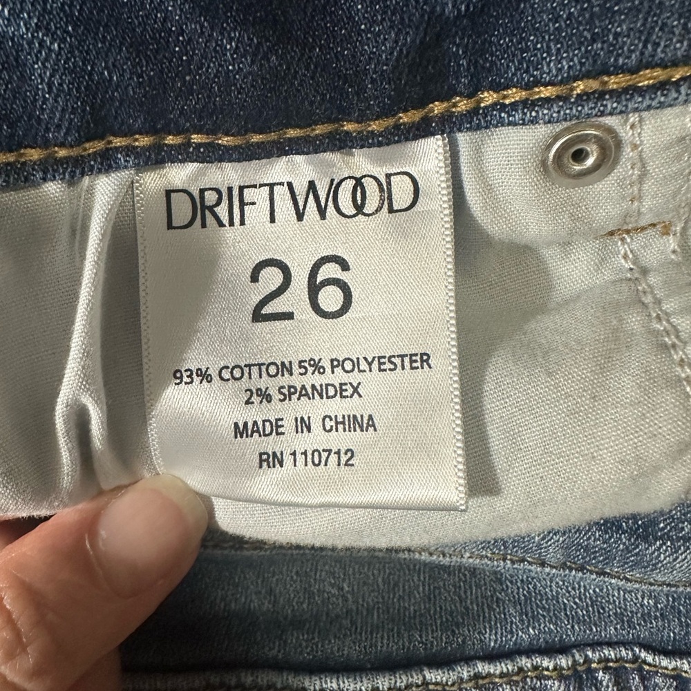 DRIFTWOOD Blue Flare Jeans with Floral Embroidery - Picture 12 of 12